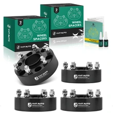 4 Pcs 2 inches Black 6x5.5 to 6x5.5 inches Wheel Spacers M14x1.5 78.1mm for 2000-2021 GMC Yukon