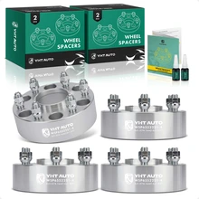 4 Pcs 2 inches Silver 6x5.5 to 6x5.5 inches Wheel Spacers M14x1.5 78.1mm