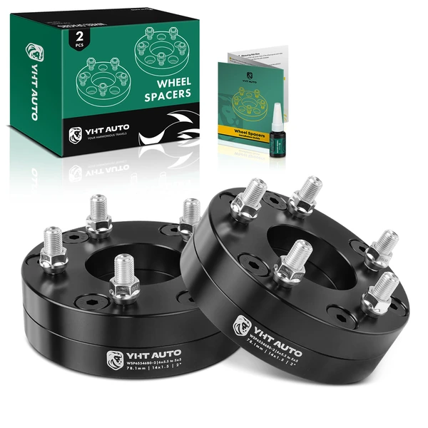 2 Pcs 6x5.5 inch to 5x5 inch Wheel Adapters 14x1.5 inch 78.1mm 2 inch for Chevrolet Cadillac GMC