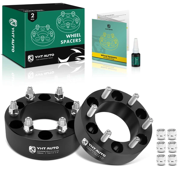 2 Pcs 6x5.5 to 6 x 5.31 inches Wheel Adapters 14x1.5 108mm 2 inches for 1999-2000 2002-2021 Cadillac Escalade