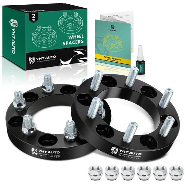 2 Pcs 6 x 5.5 inch to 6 x 135mm Wheel Adapters 14x1.5 inch 108 mm 1 inch for Chevrolet Cadillac