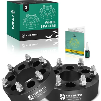 2 Pcs 6x4.5 inch to 6x5.5 inch Wheel Adapters 1/2 inch-20 73.1 mm 2 inch
