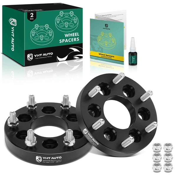 2 Pcs 6x4.5 inch to 6x5.5 inch Wheel Adapters 1/2 inch-20 73.1 mm 1 inch for 1991-2003 Dodge Dakota