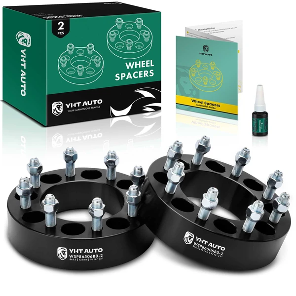 2 Pcs 2 inches Black 8x6.5 to 8x6.5 inches Wheel Spacers 0.5625 Inches 121mm for 2011-2012 Ram 2500