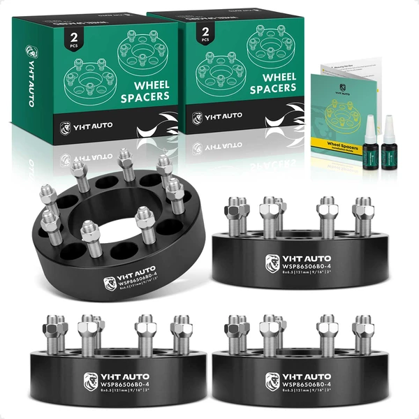 4 Pcs 2 inches Black 8x6.5 to 8x6.5 inches Wheel Spacers 0.5625 Inches 121mm for 2011-2012 Ram 3500