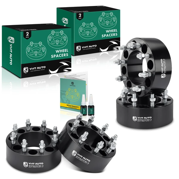 4 Pcs 3 inches Black 8x6.5 to 8x6.5 inches Wheel Spacers 0.5625 inch 125mm for 2011-2014 Ram 2500