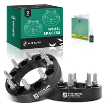 2 Pcs 1.5 inches Black 8x6.5 to 8x6.5 inches Wheel Spacers 0.5625 inch 126.15mm for 2011 Ram 2500