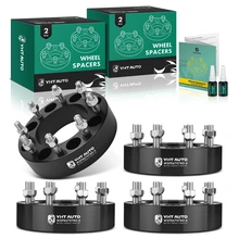 4 Pcs 2 inches Black 8x6.7 to 8x6.7 inches Wheel Spacers M14x2 125mm for 1999-2002 Ford F-250 Super Duty