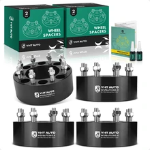 4 Pcs 3 inches Black 8x6.69 to 8x6.69 inches Wheel Spacers M14x1.5 125mm