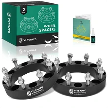 2 Pcs 1.5 inches Black 8x7.08 to 8x7.08 inches Wheel Spacers M14x1.5 146mm