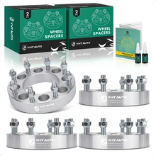 4 Pcs 1.5 inches Silver 8x6.5 to 8x7.086 inches Wheel Adapters M14x1.5 117mm