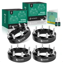 4 Pcs 1.5 inches Black 8x6.5 to 8x7.086 inches Wheel Adapters M14x1.5 130mm for 1992 1994 1996 1998 2000 Chevrolet C3500HD