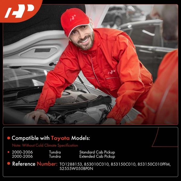 Windshield Washer Reservoir with Cap & Pump & Sensor for Toyota Tundra 2000-2006