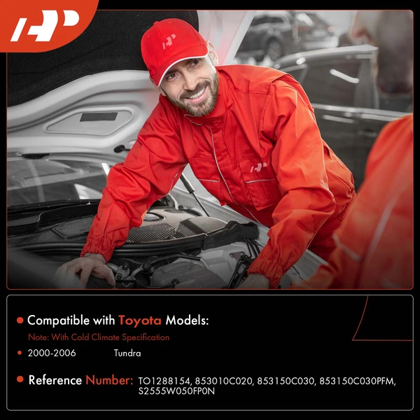 Windshield Washer Reservoir with Cap & Pump & Sensor for Toyota Tundra 00-06