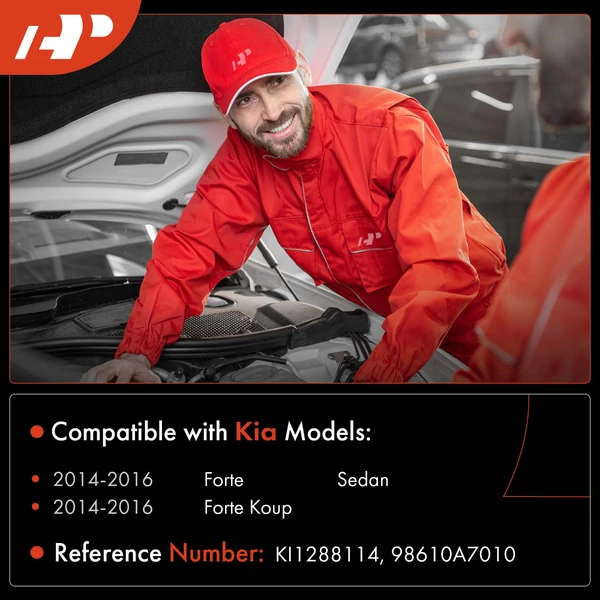 Windshield Washer Reservoir with Cap & Pump &Sensor for Kia Forte Forte Koup 2014-2016