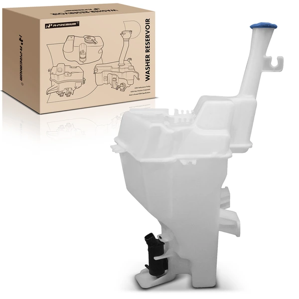 Windshield Washer Reservoir with Cap & Washer Pump for Kia Rio 2016-2017 Sedan