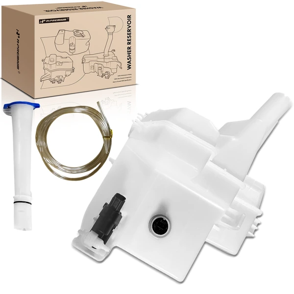 Windshield Washer Reservoir with Cap Pump Sensor Hose for 2021-2023 Hyundai Santa Fe