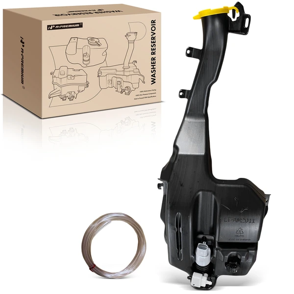 Windshield Washer Reservoir with Pump Cap Sensor Hose for 2007-2010 Jeep Grand Cherokee