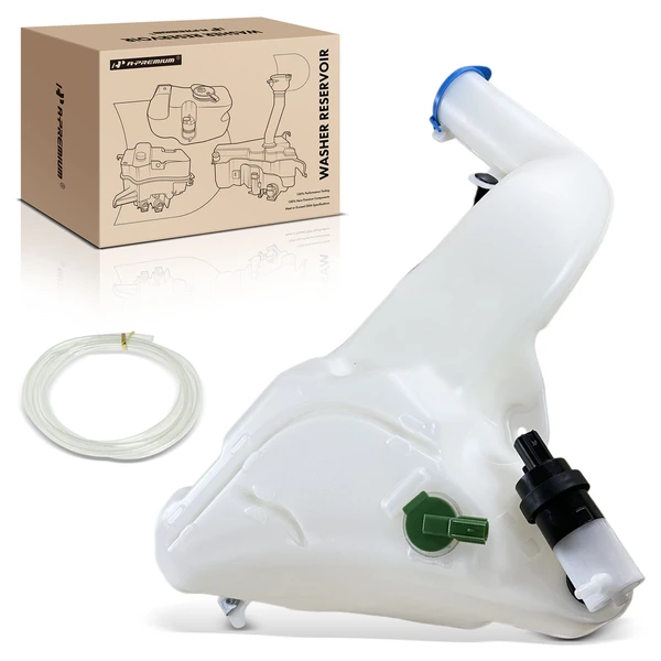 Windshield Washer Reservoir with Pump & Cap & Sensor & Filler Neck for Ford F150