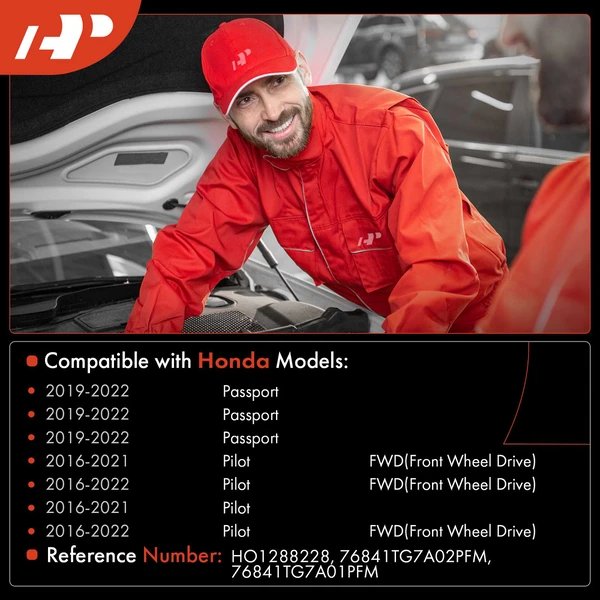 Windshield Washer Reservoir with Cap & Pump Hose for Honda Pilot 2016-2022 Passport