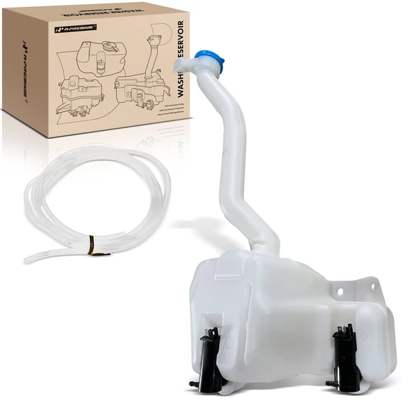 Windshield Washer Reservoir Tank with Cap and 2 Pcs Pumps for 2001-2006 Acura MDX