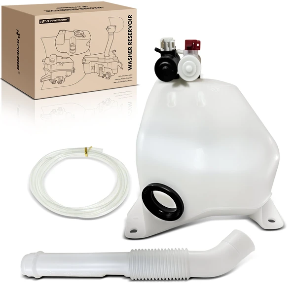 Windshield Washer Reservoir with Filler Neck & Pump & Hose for 2005-2006 Acura RSX
