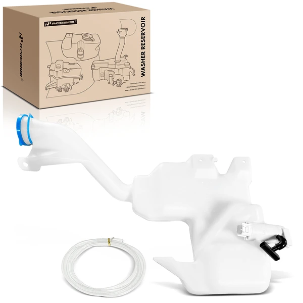 Windshield Washer Reservoir Tank with Cap & Pump for Honda Accord 2008-2009 Sedan