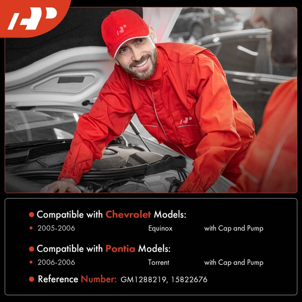 Windshield Washer Reservoir with Cap & Pump for Chevy Equinox 2005-2006 Pontiac