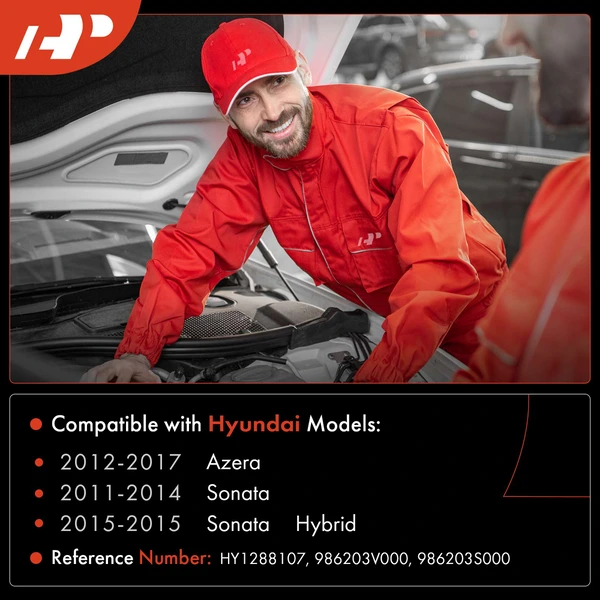 Windshield Washer Reservoir with Cap & Pump for Hyundai Azera 2012-2017 Sonata 2011-2015