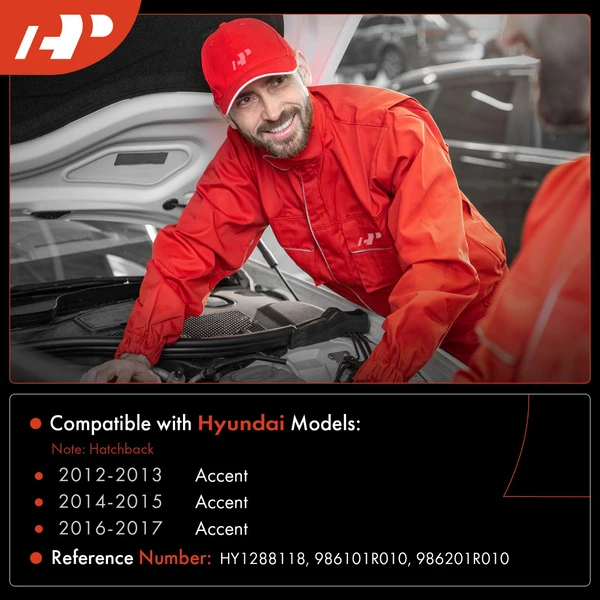 Windshield Washer Reservoir with Cap & Pump for Hyundai Accent 2012-2017 Hatchback