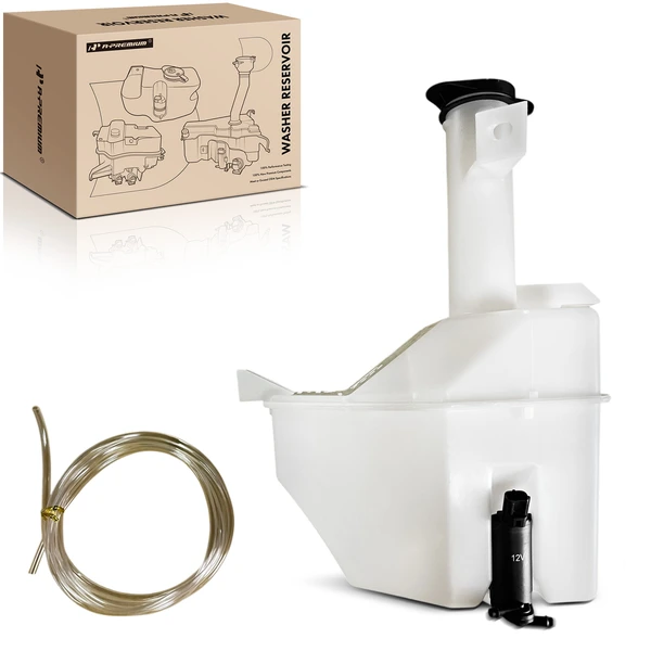 Windshield Washer Reservoir with Cap & Pump for 1999-2007 Ford F-250 Super Duty