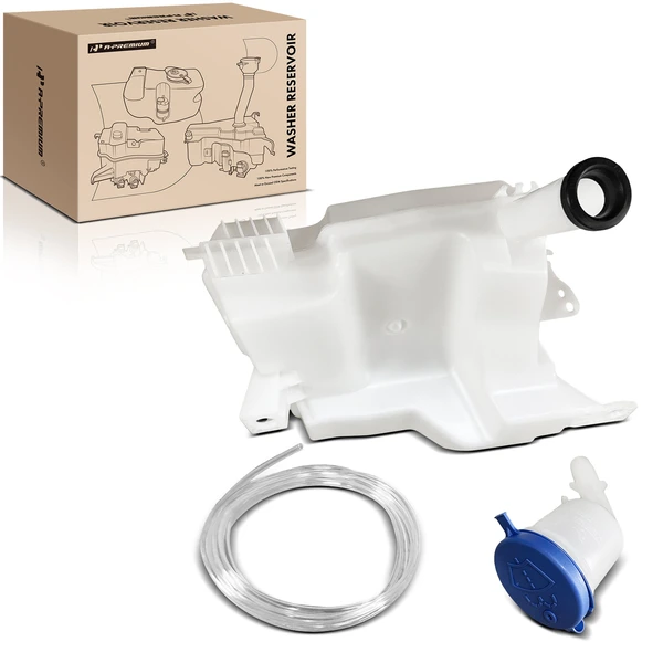 Windshield Washer Reservoir with Cap and Pump and Sensor for 2012-2018 Ford Focus