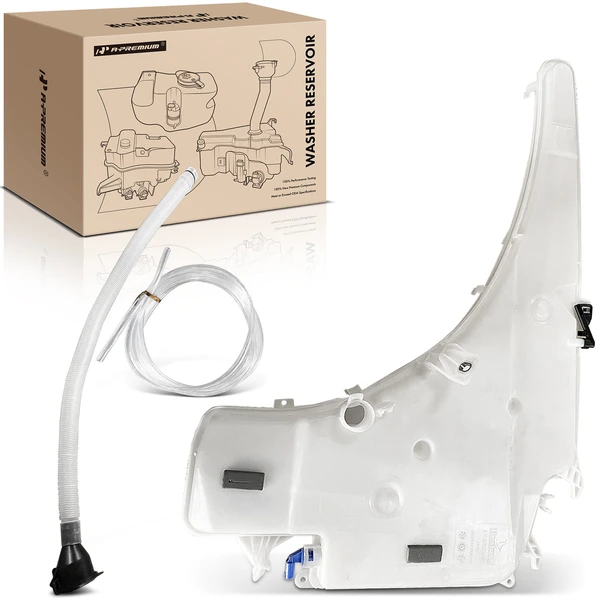 Windshield Washer Reservoir with Pump Cap Sensor Filler Neck Hose for 2009-2011 BMW 328i xDrive
