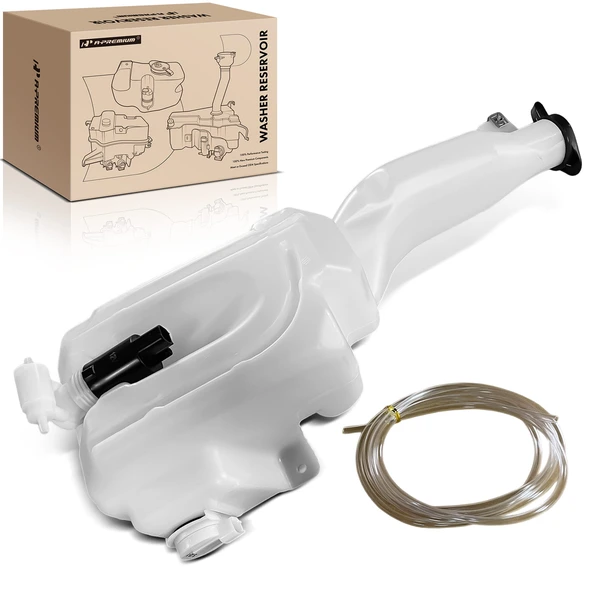 Windshield Washer Reservoir Tank with Cap & Pump & Sensor for 2007-2014 Ford Edge