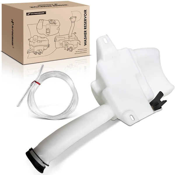 Windshield Washer Reservoir with Pump Cap Hose Filler Neck for 2000-2005 Buick LeSabre
