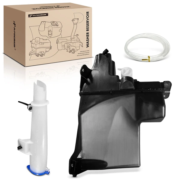 Windshield Washer Reservoir with Pump & Cap & Hose for 2017-2022 Ford F-350 Super Duty