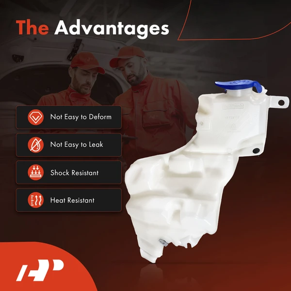 Windshield Washer Reservoir with Pump & Cap & Sensor & Filler Neck for Ford F-150