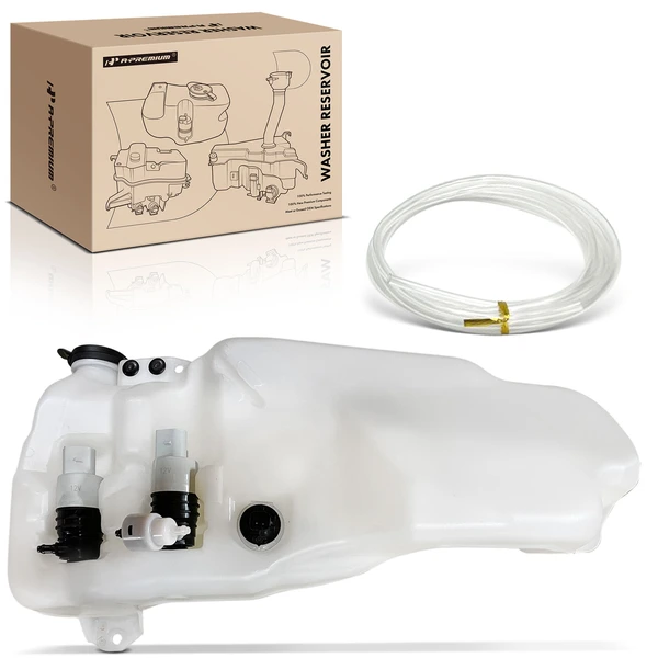 Windshield Washer Reservoir with Cap Pump Sensor Hose for Cadillac Escalade ESV