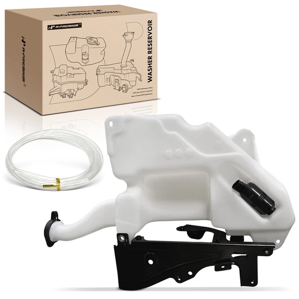 Windshield Washer Reservoir with Pump Cap Sensor Hose Filler Neck for Chevy Malibu