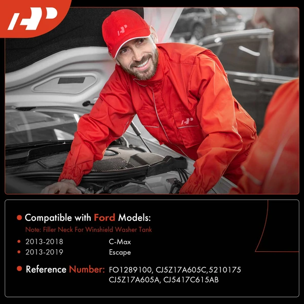 Windshield Filler Neck with Cap for Ford Escape 2013-2019 C-Max 2013-2018 2.0L