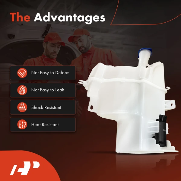 Windshield Washer Reservoir with Cap & Pump for Hyundai Elantra 2017-2018 Sedan