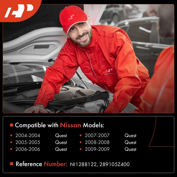 Windshield Washer Reservoir with Pump & Cap & Filler Neck for Nissan Quest 2004-2009