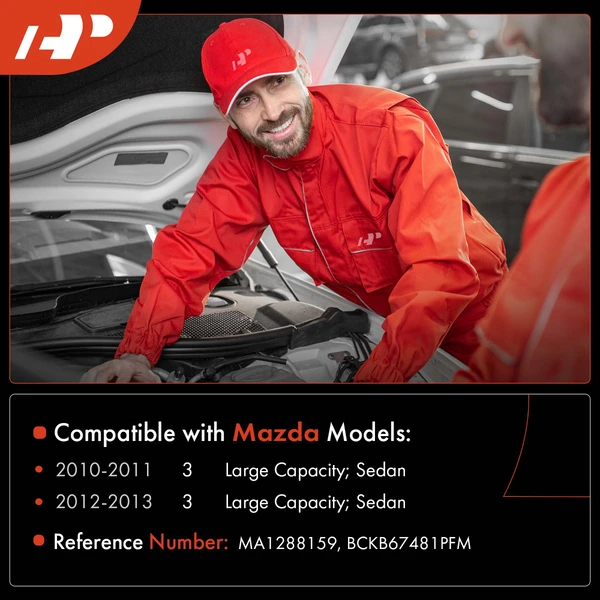 Windshield Washer Reservoir with Cap & Pump for Mazda 3 2010-2013 2.0L 2.5L Sedan