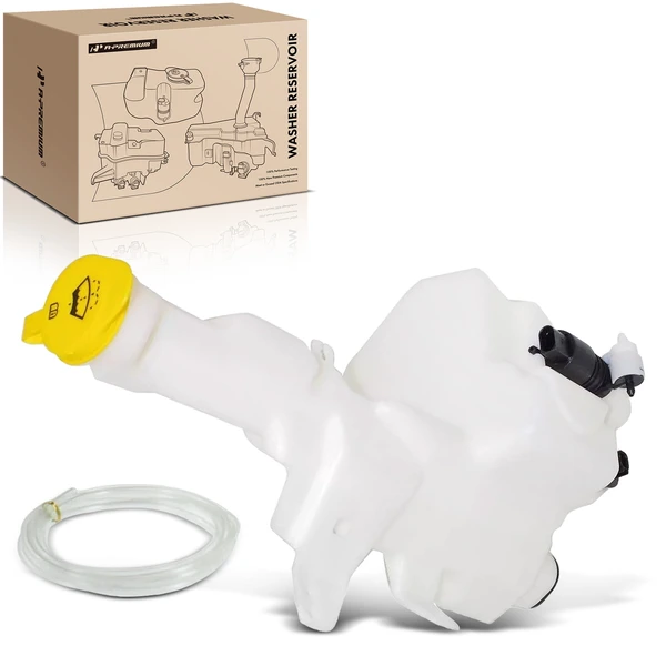 Windshield Washer Reservoir with Cap Pump Sensor Hose Tank for Dodge Ram 2500 3500