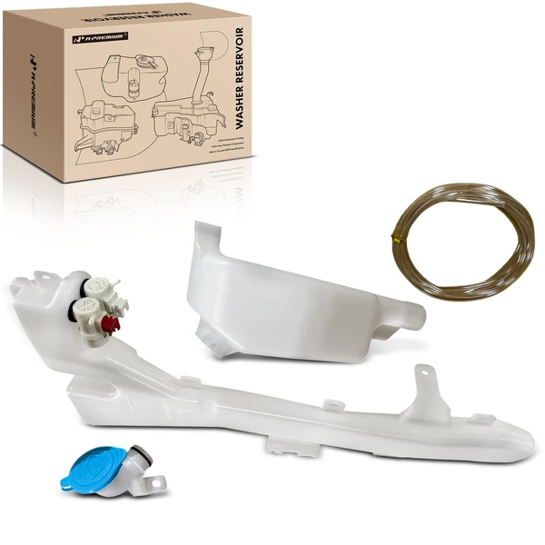 Upper & Lower Windshield Washer Reservoir with Cap & Pump for 2002-2006 Honda CR-V