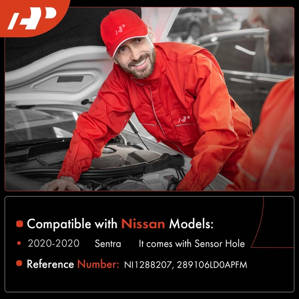 Windshield Washer Reservoir with Pump & Cap & Sensor for Nissan Sentra 2020 Sedan