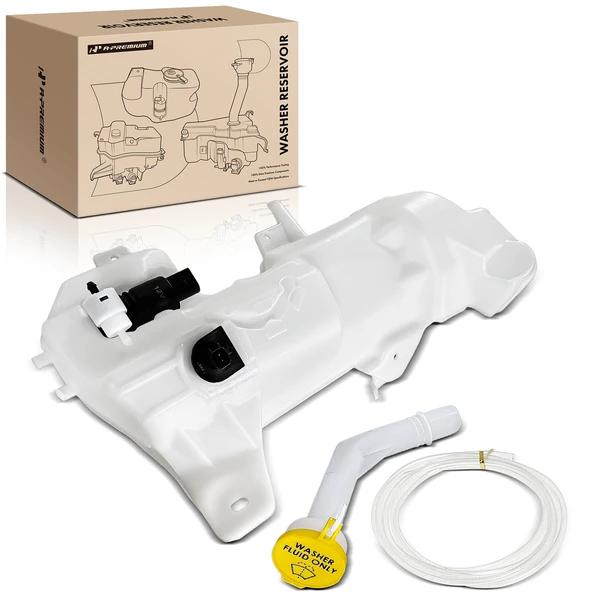 Windshield Washer Reservoir with Pump Cap Sensor Filler Neck for 2020-2024 Chrysler Voyager