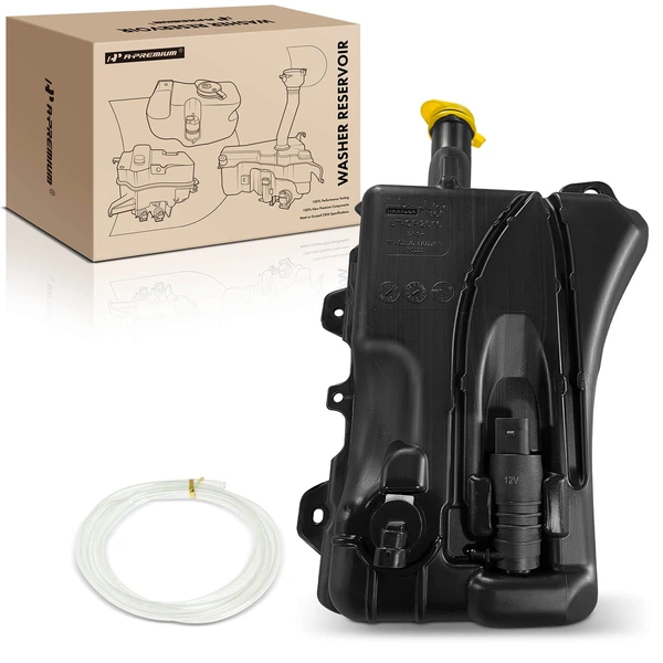 Windshield Washer Fluid Reservoir with Cap & Pump & Filler Neck for Dodge Dart