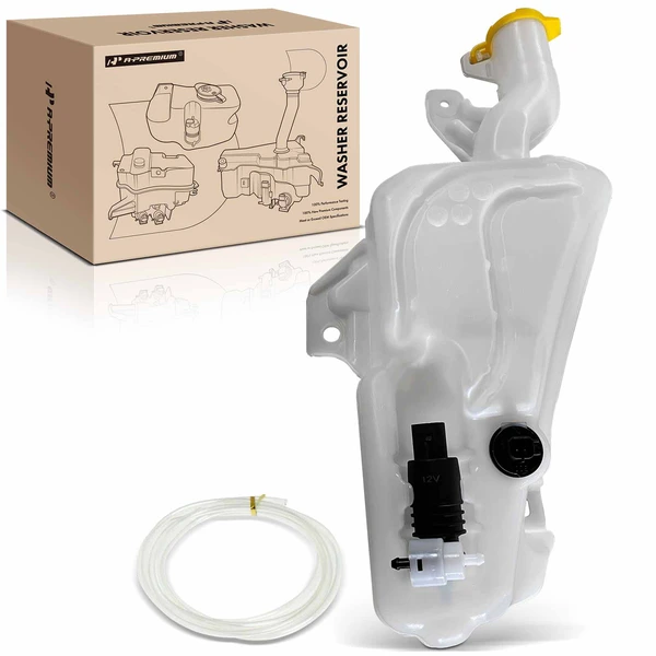 Windshield Washer Reservoir with Pump Cap Sensor Hose for 2017-2023 Jeep Compass