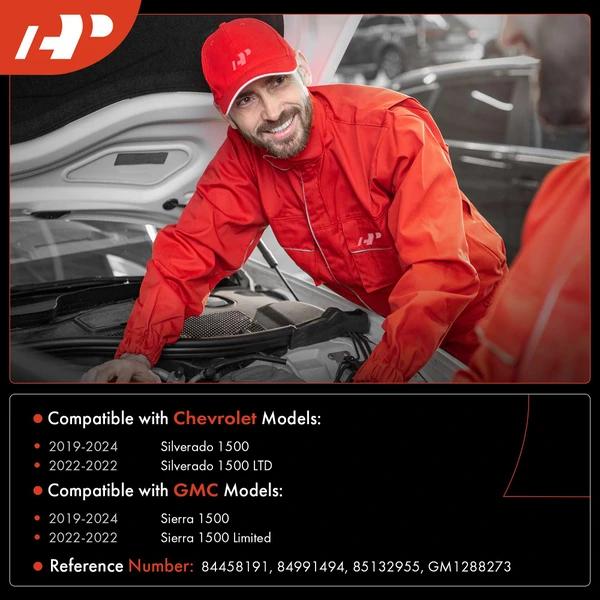 Washer Reservoir with Pump & Cap & Sensor for Chevy Silverado 1500 2019-2024 GMC